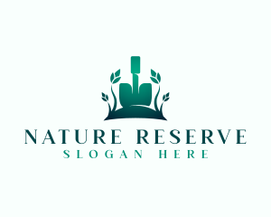 Nature Plant Shovel logo design