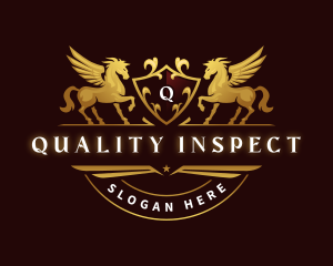 Crest Elegant Pegasus logo design