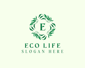 Nature Garden Leaves logo design