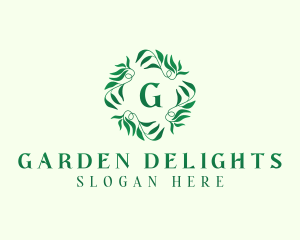 Nature Garden Leaves logo design