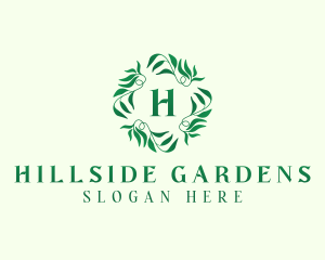 Nature Garden Leaves logo design