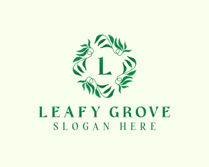 Nature Garden Leaves logo design