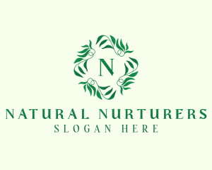 Nature Garden Leaves logo design