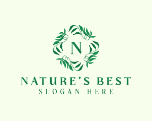 Nature Garden Leaves logo design