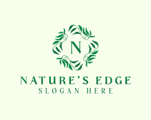 Nature Garden Leaves logo design