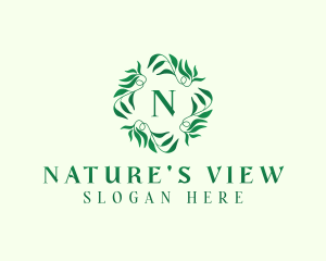 Nature Garden Leaves logo design