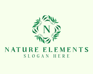 Nature Garden Leaves logo design