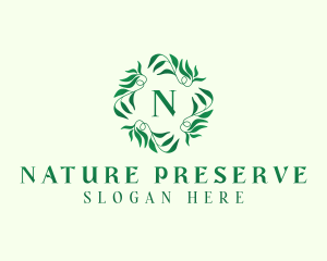 Nature Garden Leaves logo design