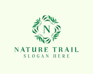 Nature Garden Leaves logo design