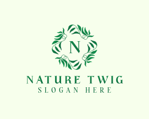 Nature Garden Leaves logo design