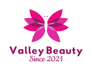 Butterfly Flower Beauty  logo design