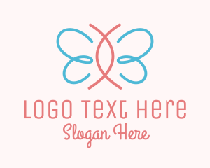 Minimalist Pastel Butterfly logo