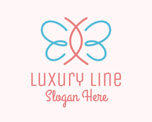 Minimalist Pastel Butterfly logo design