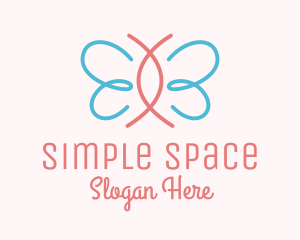 Minimalist Pastel Butterfly logo design