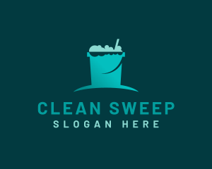 Bubble Bucket House Cleaning logo design