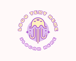 Cute Sparkle Jellyfish Logo