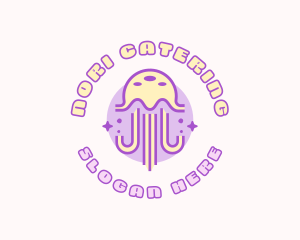 Cute Sparkle Jellyfish Logo