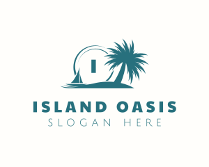 Tropical Island Beach logo design