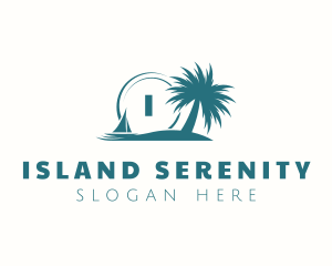 Tropical Island Beach logo design