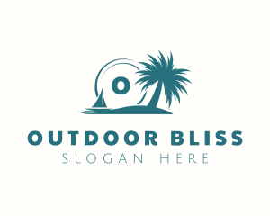 Tropical Island Beach logo design