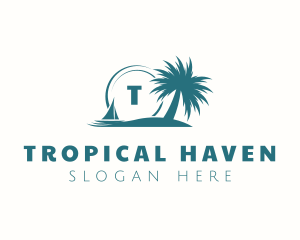 Tropical Island Beach logo design