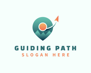 Travel Tour Guide Location Pin  logo design