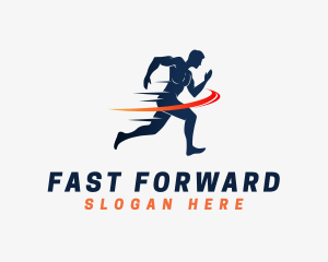 Fast Running Man logo design