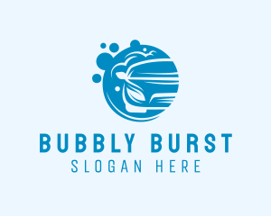 Blue Car Wash Cleaning logo design