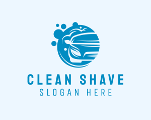 Blue Car Wash Cleaning logo design