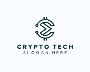 Coin Tech Cryptocurrency logo design