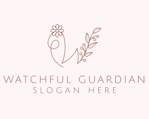 Florist Letter W logo design