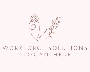 Florist Letter W logo design