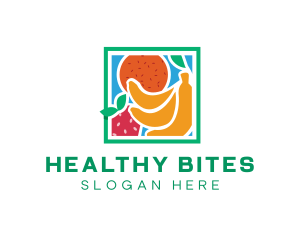 Natural Healthy Fruits  logo design