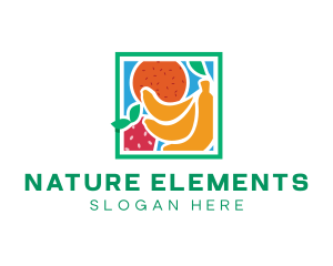 Natural Healthy Fruits  logo design