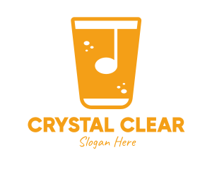 Musical Note Drink logo design