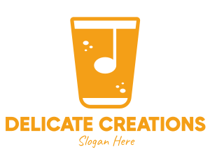 Musical Note Drink logo design