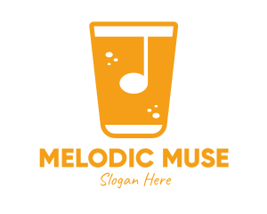 Musical Note Drink logo design