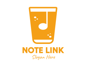 Musical Note Drink logo design