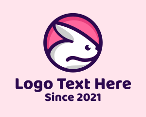 Cute Rabbit Circle logo