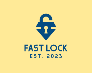 Diamond Gem Locksmith logo design