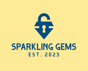 Diamond Gem Locksmith logo design