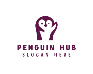 Cute Penguin Animal logo