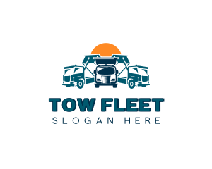 Vehicle Transportation Trucking logo design