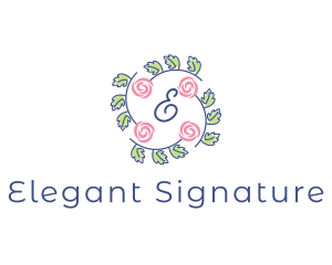 Elegant Rose Floral logo design