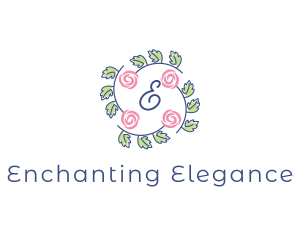 Elegant Rose Floral logo design