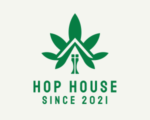 Marijuana Dispensary House logo design