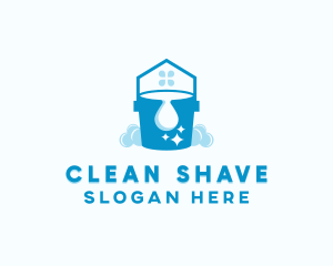 Cleaning Bucket Disinfection logo design