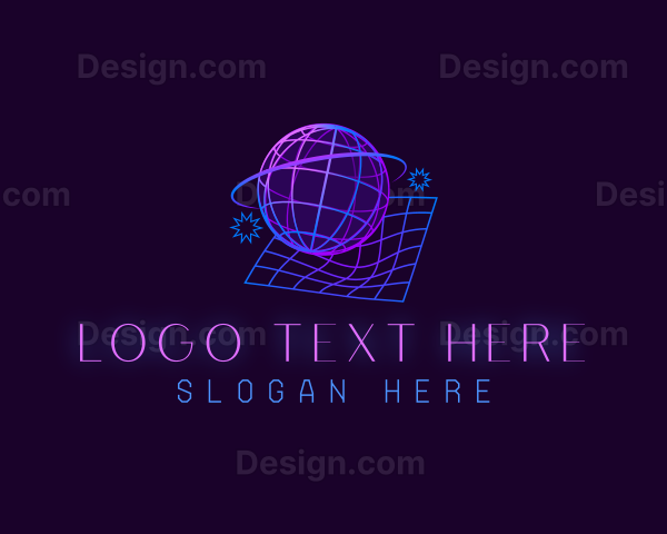 Futuristic Globe Planet Logo