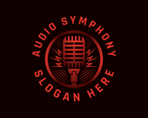 Audio Broadcasting Mic logo design