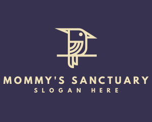 Geometric Bird Sanctuary logo design